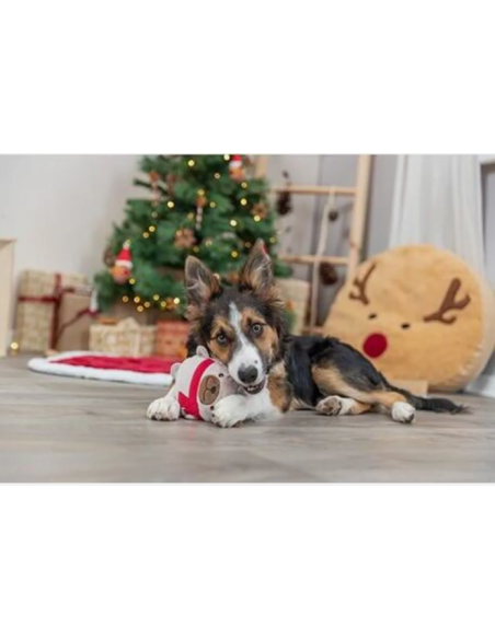 Cane Natalizio Con Suono Peluche . Giochi Per Cani .