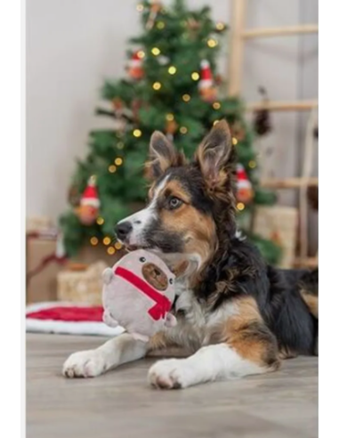 Cane Natalizio Con Suono Peluche . Giochi Per Cani .