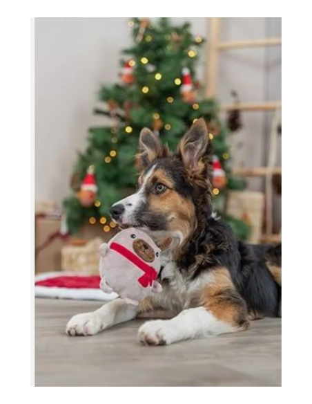 Cane Natalizio Con Suono Peluche . Giochi Per Cani .