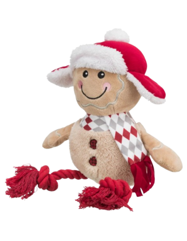 Pan di Zenzero Peluche Corda 34 cm . Giochi Per Cani .