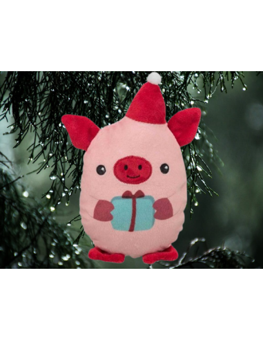 Maialino Natalizio peluche cm 19. Giochi per Cani