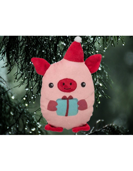 Maialino Natalizio peluche cm 19. Giochi per Cani