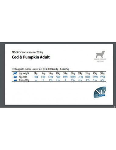 promo 1+1 NATURAL & DELICIOUS OCEAN MERLUZZO E ZUCCA GR.285