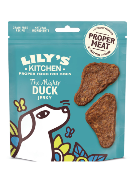 Lily's Kitchen Snack Dog The Might Duck mini Jerky Anatra gr.70.Snack per Cani.