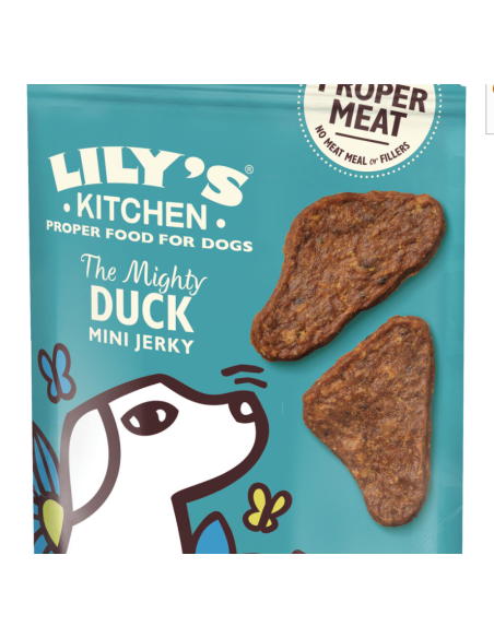 Lily's Kitchen Snack Dog The Might Duck mini Jerky Anatra gr.70.Snack per Cani.