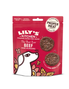 Lily's Kitchen Snack Dog the Best Ever Beef Burgers gr.70.Snack per cani .