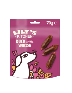 Lily's Kitchen Snack Dog Scrumpitious Anatra e Cervo gr.70.Snack per Cani