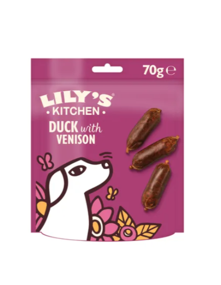 Lily's Kitchen Snack Dog Scrumpitious Anatra e Cervo gr.70.Snack per Cani