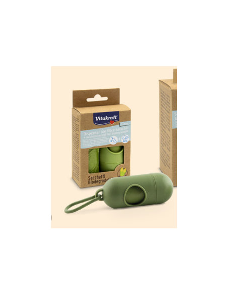 Dispenser per Bustine Raccoglifeci in Tessuto Vitakraft. Accessori per cani
