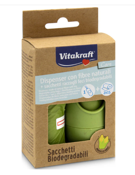 Dispenser per Bustine Raccoglifeci in Tessuto Vitakraft. Accessori per cani