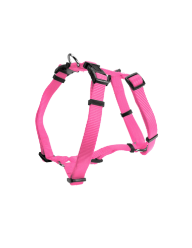 Pettorina Nylon Harness n 3 18 mm Rosa fluo. Collari e Guinzagli per cani.