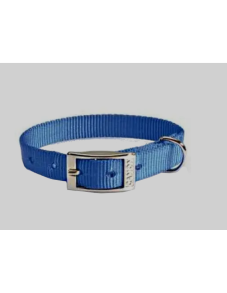 Collare Nylon 15x400 mm blu . Collari e Guinzagli per cani