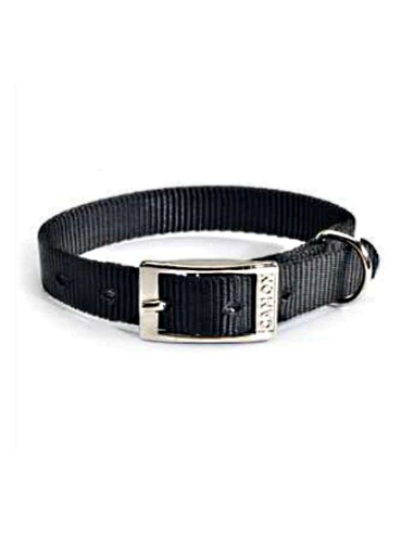 Collare Nylon 15x400 mm Nero . Collari e Guinzagli per cani