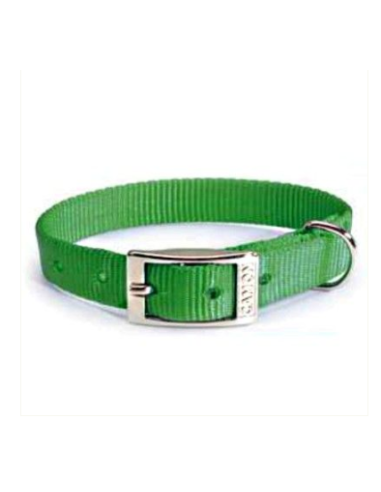 Collare Nylon 15x450 mm verde  . Collari e Guinzagli per cani.