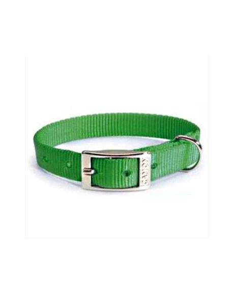 Collare Nylon 15x450 mm verde  . Collari e Guinzagli per cani.