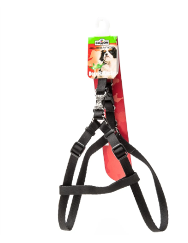 Pettorina Regolabile Osso Strass Nera. Collari e Guinzagli per cani.