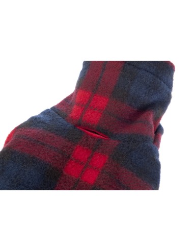 Cappotto Pila Pile Double Face 35 cm Rosso. Abbigliamento per cani.