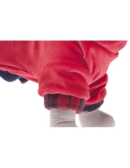 Cappotto Pila Pile Double Face 35 cm Rosso. Abbigliamento per cani.