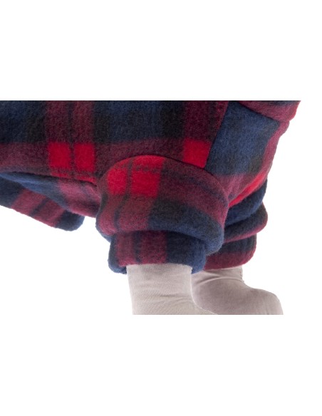 Cappotto Pila Pile Double Face 35 cm Rosso. Abbigliamento per cani.