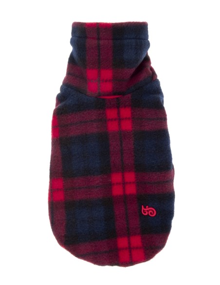 Cappotto Pila Pile Double Face 35 cm Rosso. Abbigliamento per cani.