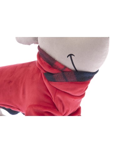 Cappotto Pila Pile Double Face 30 cm Rosso. Abbigliamento per cani .