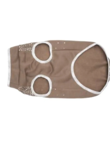 Liu Jo Felpa Logo e Brillantini Misura Large  Caramello. Abbigliamento per cani.  .