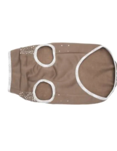 Liu Jo Felpa Logo e Brillantini Misura Large  Caramello. Abbigliamento per cani.  .