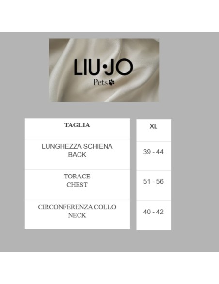Liu Jo Piumino Con Pettorina misura xlarge . Abbigliamento per cani.