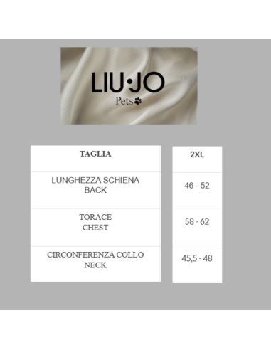Liu Jo Piumino Con Pettorina misura xxlarge . Abbigliamento per cani.