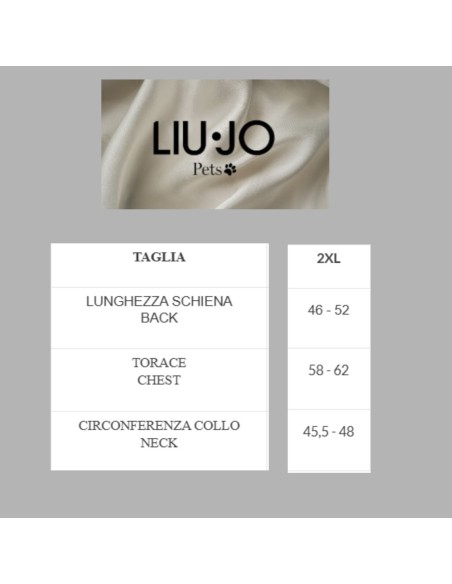 Liu Jo Piumino Con Pettorina misura xxlarge . Abbigliamento per cani.