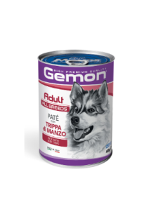 Gemon Cane Adult Patè Trippa e Manzo gr 400. Cibo Umido per cani .
