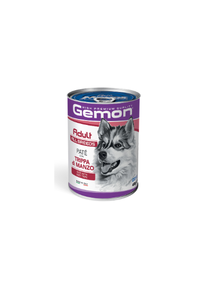 Gemon Cane Adult Patè Trippa e Manzo gr 400. Cibo Umido per cani .