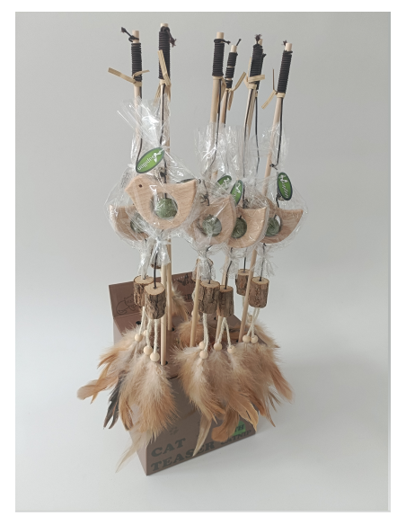 Canna Da pesca Uccellino Erba Gatta . Giochi per gatti