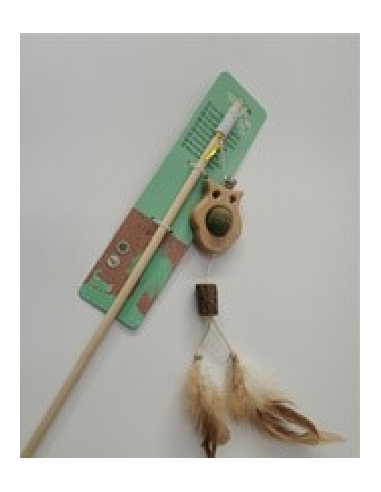 Canna Da pesca Gufo Erba Gatta . Giochi per gatti .