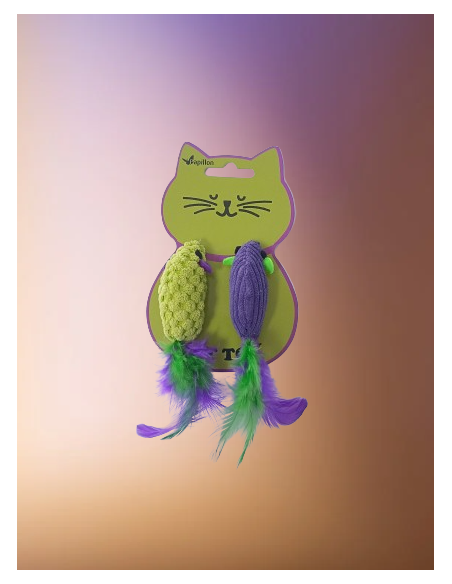 Topini Con Piuma e Erba Gatta . Giochi per gatti