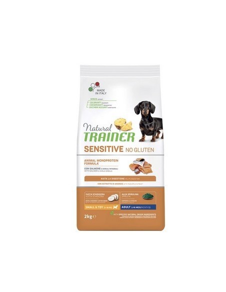 NATURAL TRAINER SENSITIVE MINI SALMONE NO GLUTEN KG.2