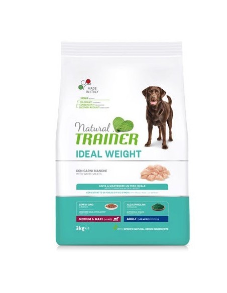 NATURAL TRAINER IDEAL WEIGHT M/M CARNI BIANCHE KG.3 promo