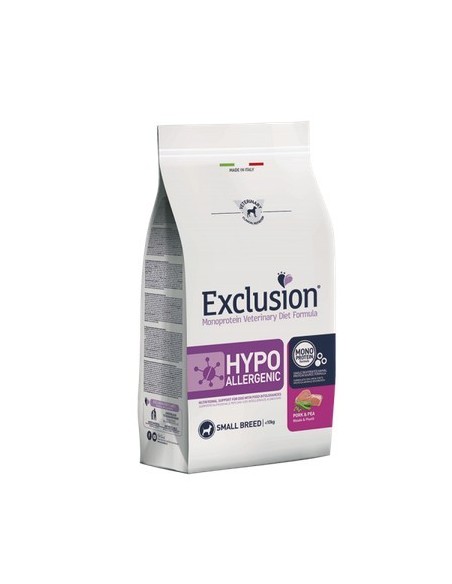 EXCLUSION DIET HYPOALLERGENIC MAIALE E PISELLI SMALL KG.2