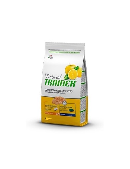 promo TRAINER DOG NATURAL SMALL & TOY POLLO RISO KG.2