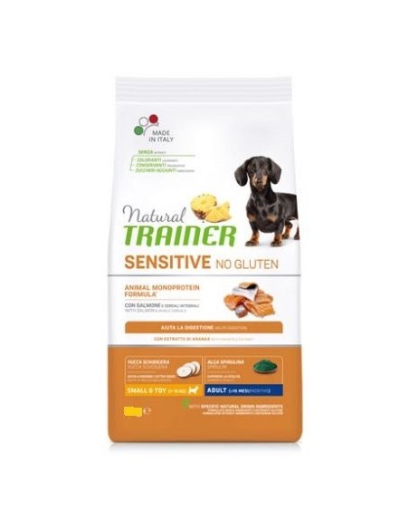 TRAINER DOG sensitive MINI SALMONE NO GLUTEN GR.800