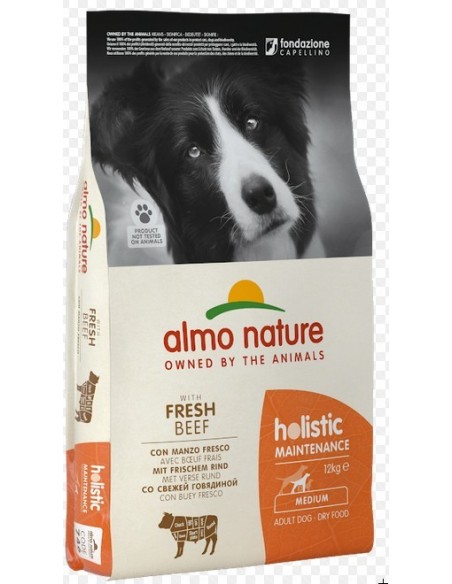 HOLISTIC DOGS MEDIUM MANZO E RISO KG.12