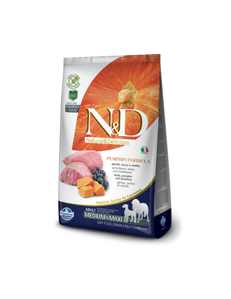 N&D Grain free ZUCCA ADULT MED/MAXI AGNELLO E MIRTILLO KG.12