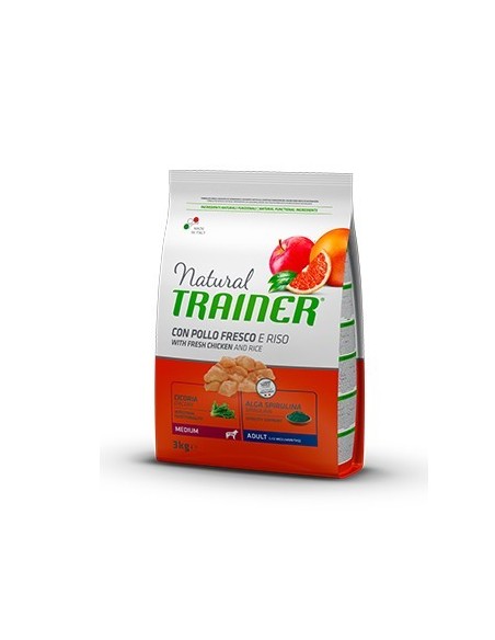 TRAINER DOG NATURAL MEDIUM POLLO RISO E ALOE KG.3