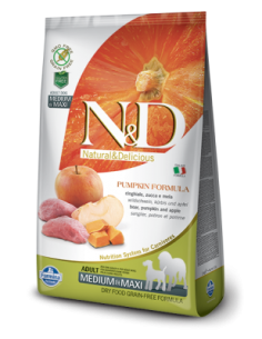 N&D Grain free ZUCCA ADULT MED/MAXI CINGHIALE E MELA KG.2,5