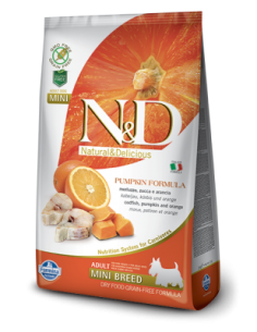 N&D Grain free ZUCCA ADULT MINI PESCE E ARANCIA KG.2,5