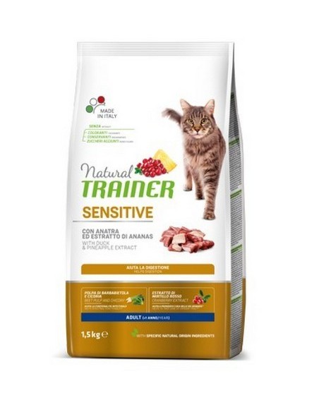 TRAINER NATURAL GATTO SENSITIVE con ANATRA kg.1,5 PROMO