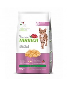 NATURAL TRAINER YOUNG CAT CON POLLO FRESCO KG.1,5
