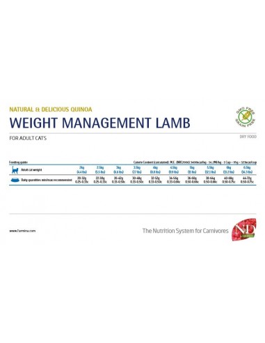 NATURAL & DELICIOUS GATTO QUINOA WEIGHT MANAG. AGNELLO & MIRTILLO GR.300