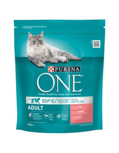 PURINA ONE CAT ADULT SALMONE  & CEREALI GR.800....