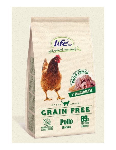 LIFE CAT SECCO GRAIN FREE POLLO E PATATE GR.400